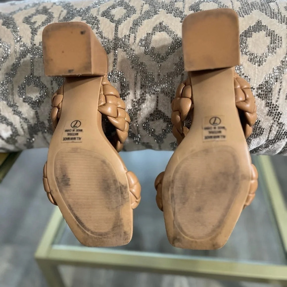 SODA Braided Open Toe Camel Sandal - Picture 4 of 5